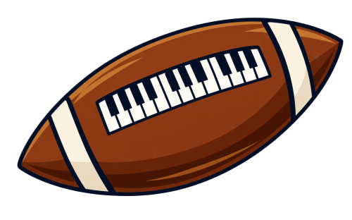 Retro Keyboard Football Vector Logo